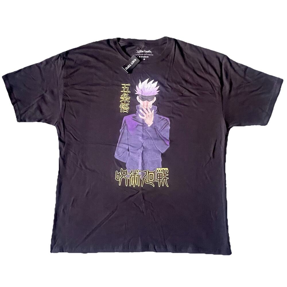 Jujutsu Kaisen Gojo Satoru T-Shirt Men’s 2XL Black Anime Manga Graphic Tee - Picture 1 of 6